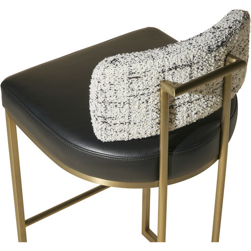 Larissa 37.75 inch Bravo Black / Halton Birch Barstool